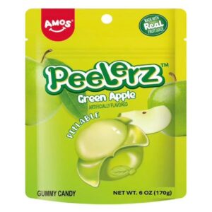 Amos Peelerz Gummy Green Apple 6oz 12ct